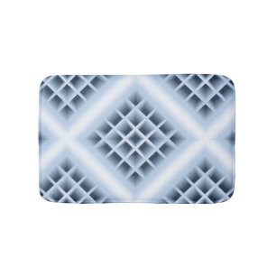 Tapis De Bain Motif de trous carrés bleus
