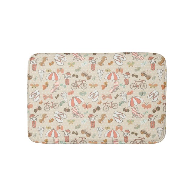 Tapis De Bain Motif de vacances d'été (Devant)