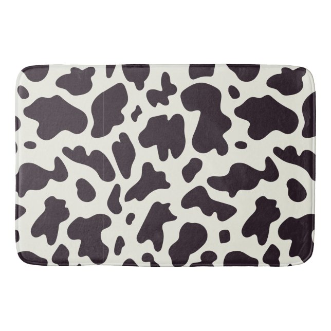 Tapis De Bain Motif de vache noir et blanc Imprimer (Devant)