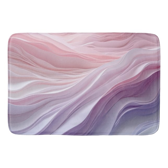 Tapis De Bain Motif de vague apaisant pastel (Devant)