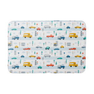 Tapis De Bain Motif de véhicule routier migre