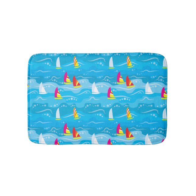 Tapis De Bain Motif de yacht Neon (Devant)