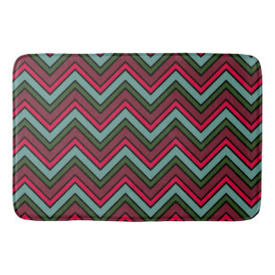 Tapis De Bain Motif de zigzag de chevron coloré