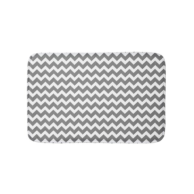 Tapis De Bain Motif de zigzag géométrique (Devant)