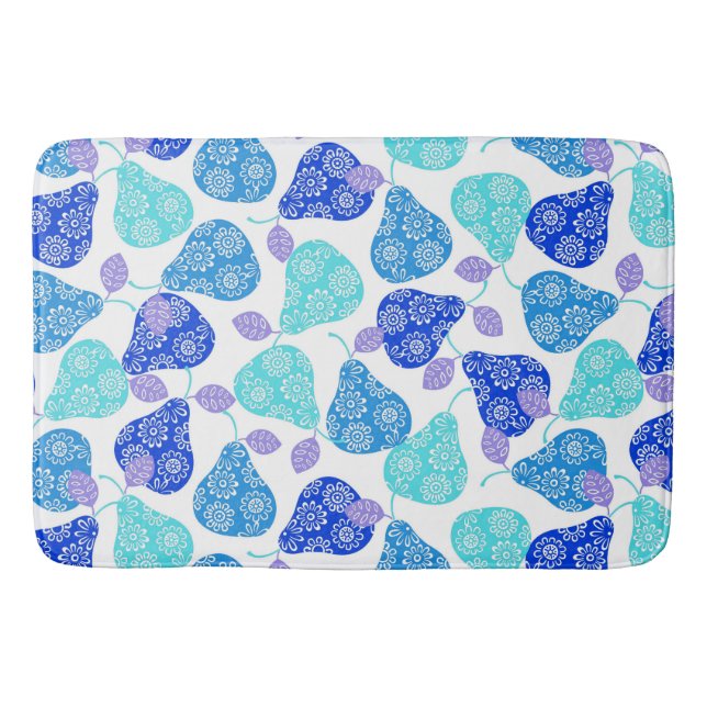 Tapis De Bain Motif décoratif bleu clair (Devant)