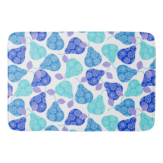 Tapis De Bain Motif décoratif bleu clair (Devant)