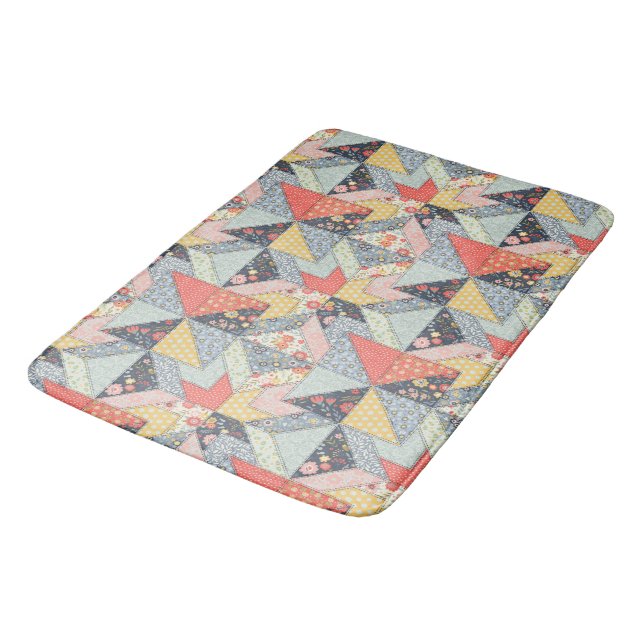 Tapis De Bain Motif décoratif et tableau de couleurs (Angle)