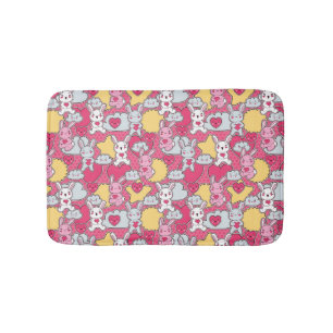 Tapis De Bain Motif d'enfant de Kawaii avec des griffonnages