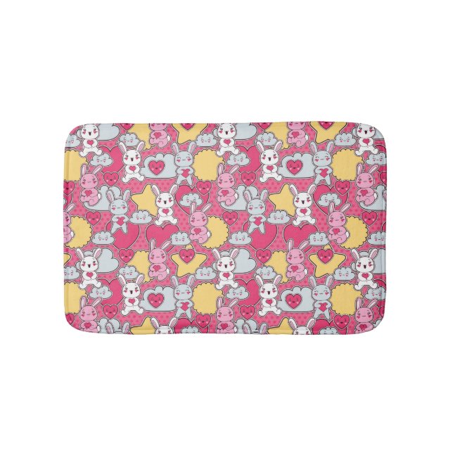 Tapis De Bain Motif d'enfant de Kawaii avec des griffonnages (Devant)