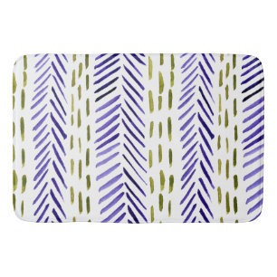 Tapis De Bain Motif d'épine bovine en violet et vert