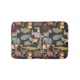 Tapis De Bain Motif des animaux africains