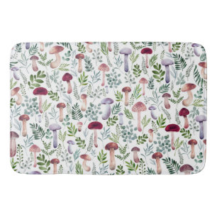 Tapis De Bain Motif des champignons d'aquarelle douillette 