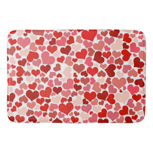 Tapis De Bain Motif Des Coeurs, Coeurs Rouges, Amour