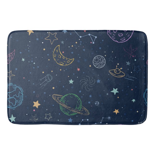 Tapis De Bain Motif des éléments spatiaux (Devant)