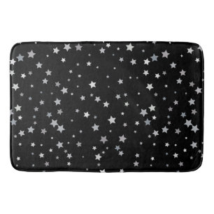 Tapis De Bain Motif des étoiles d'argent mignonnes Toute coule