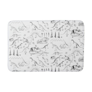 Tapis De Bain Motif des os fossiles de dinosaures