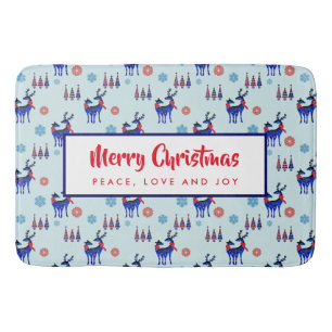 Tapis De Bain Motif des rennes, des arbres de Noël et des flocon