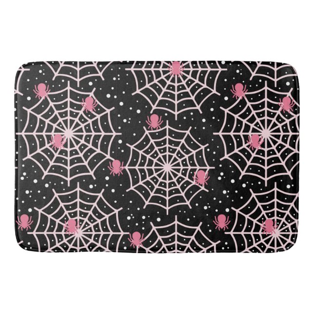 Tapis De Bain Motif des toiles d'Halloween et araignées (Devant)