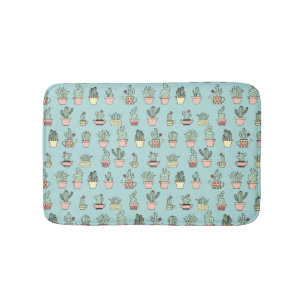Tapis De Bain Motif dessiné mignon coloré de style de cactus 