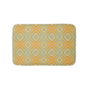 Tapis De Bain Motif diamant alternatif Orange Pop