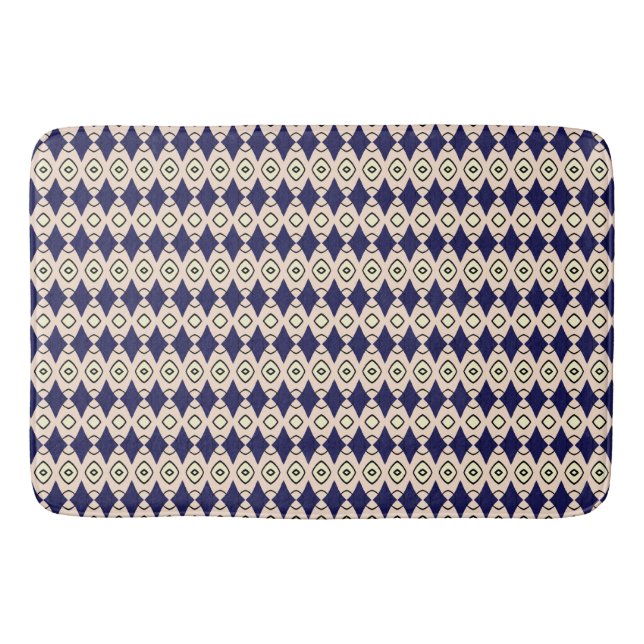 Tapis De Bain Motif diamant géométrique (Devant)