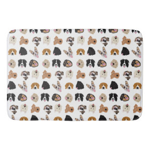 Tapis De Bain Motif d'illustration du visage de chien mignon