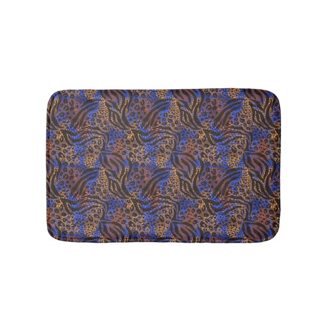 Tapis De Bain Motif d'impression Leopard et Zebra (Devant)