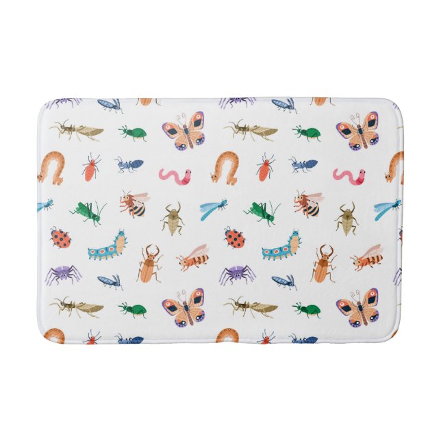 Tapis De Bain Motif d'insectes coloré mignon (Devant)
