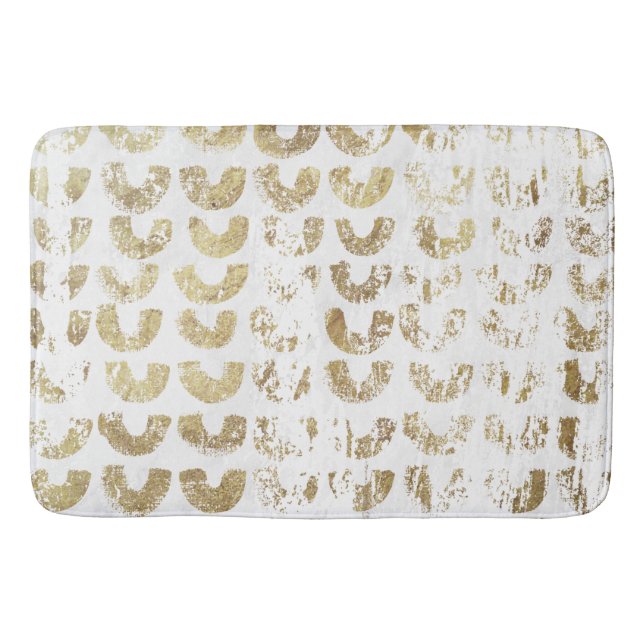 Tapis De Bain Motif d'or moderne en détresse - Sourires (Devant)