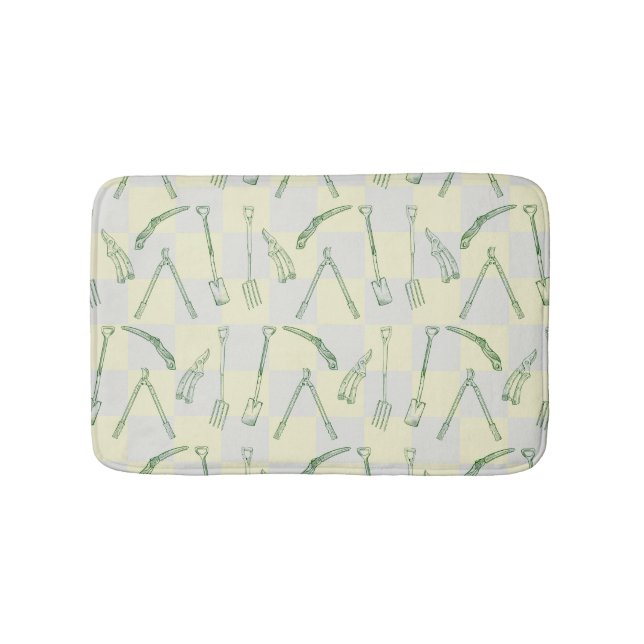 Tapis De Bain Motif d'outils de jardinage (Devant)