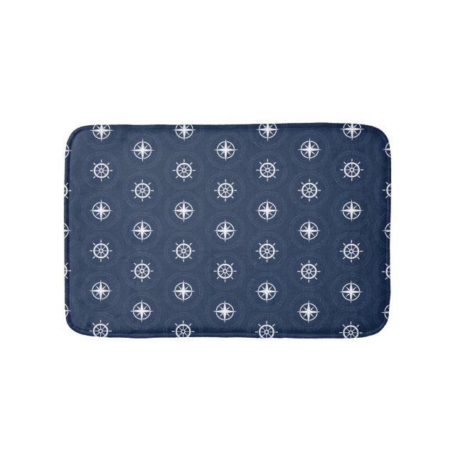 Tapis De Bain Motif d'outils maritimes (Devant)