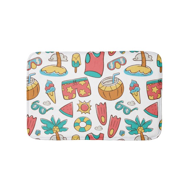 Tapis De Bain motif drôle vacances d'été plage (Devant)