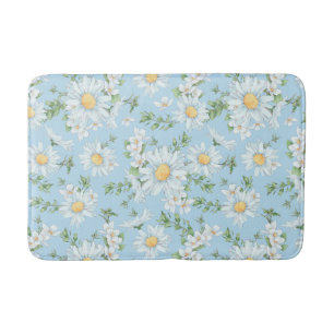 Tapis De Bain Motif du jardin fleuri Pastel Daisy