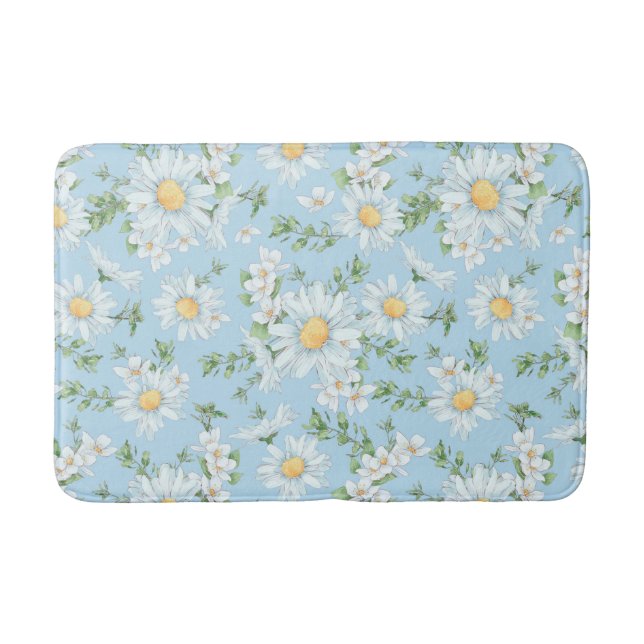 Tapis De Bain Motif du jardin fleuri Pastel Daisy (Devant)