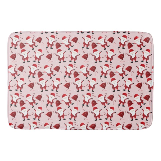 Tapis De Bain Motif du Père Noël Rouge Blanc (Devant)