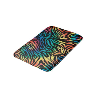 Tapis De Bain Motif élégant coloré Zebra Stripes