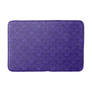 Tapis De Bain Motif élégant de damas violet vintage