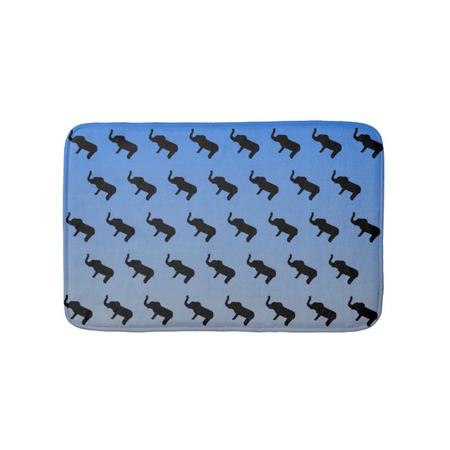 Tapis De Bain Motif Eléphant Silhouette (Devant)