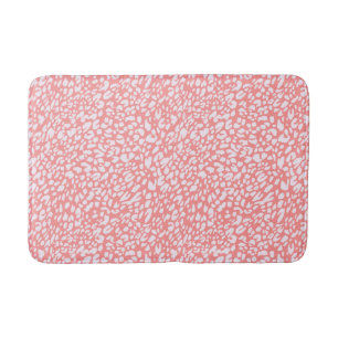 Tapis De Bain Motif Empreinte de léopard corail