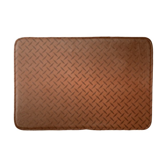 Tapis De Bain Motif en cuivre Diamondplate (Devant)