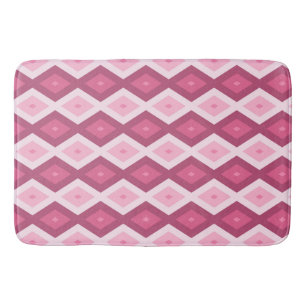 Tapis De Bain Motif en diamant rose