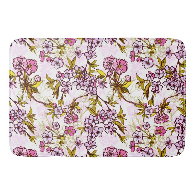 Tapis De Bain Motif en fleurs de cerisiers (Devant)