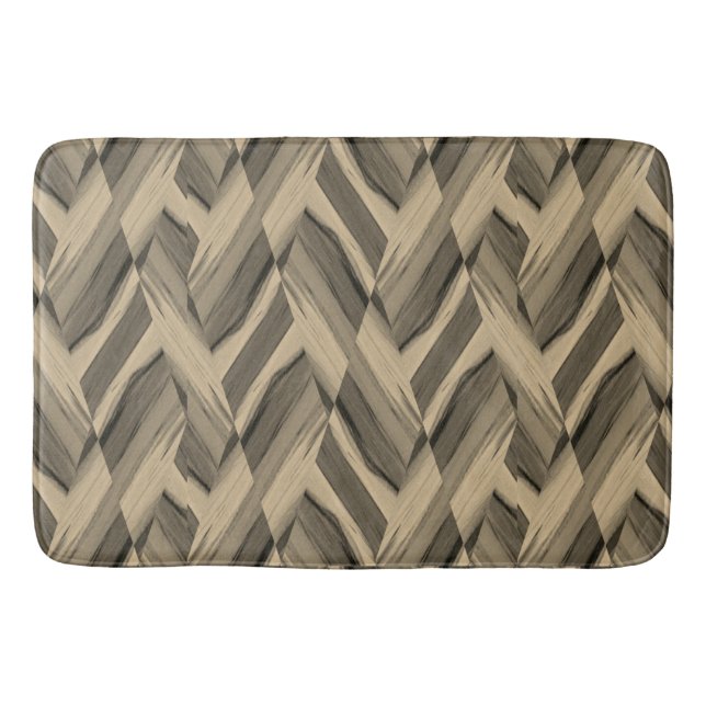 Tapis De Bain Motif en marbre Brown complexe (Devant)