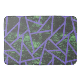 Tapis De Bain Motif en mosaïque violet et verte