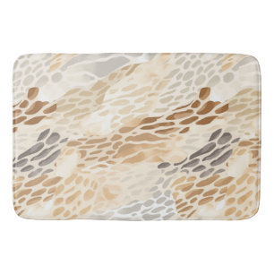 Tapis De Bain Motif en pierre neutre Tan Beach