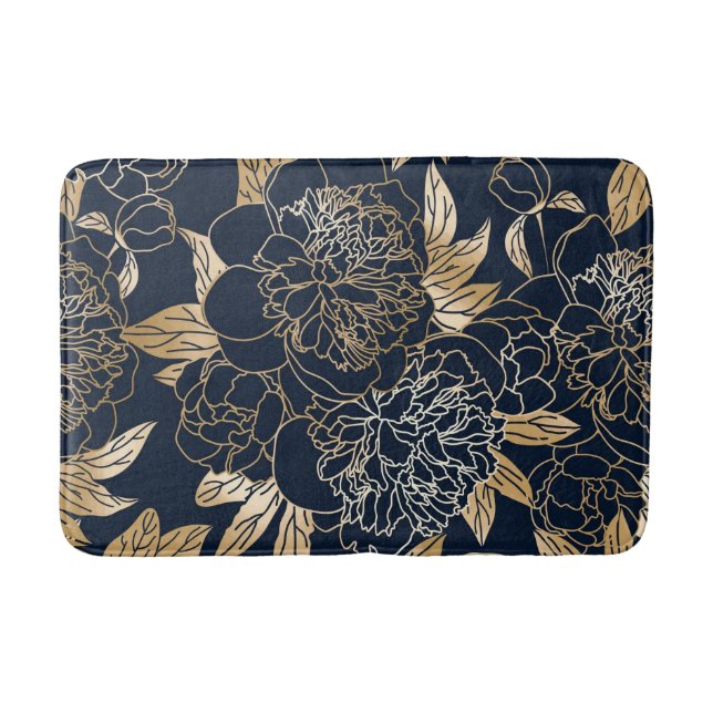 Tapis De Bain Motif esthétique Floral sans couture (Devant)