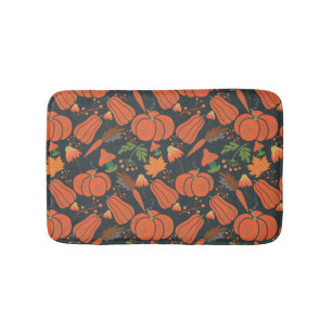 Tapis De Bain Motif et carottes citrouille rouge sans soudure
