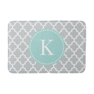 Tapis De Bain Motif fait sur commande gris vert en bon état de