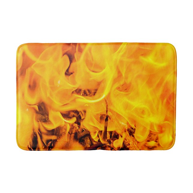 Tapis De Bain Motif Feu Et Flames (Devant)