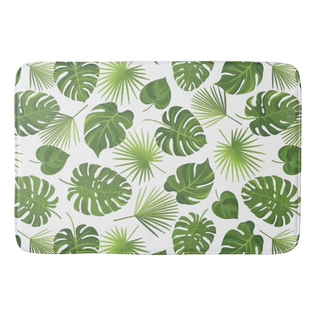 Tapis De Bain Motif Feuille élégant Green Tropical (Devant)
